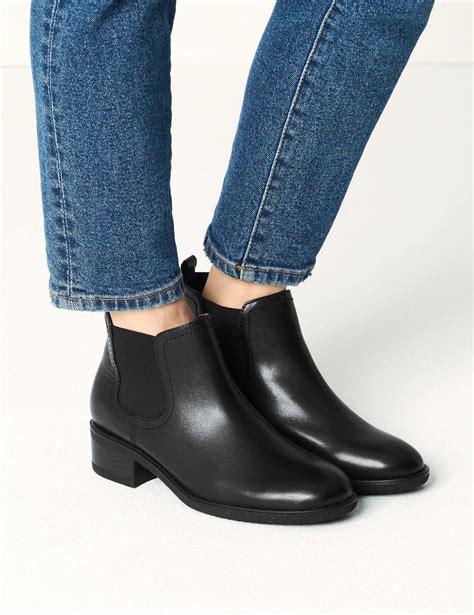 black leather chelsea boots women uk