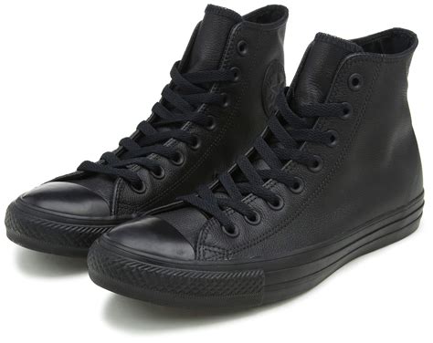 Black Leather Converse High Tops Review