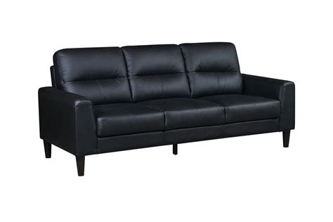 Black Leather Couch Leons
