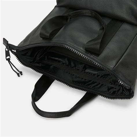 Black Leather Edgy Backpack