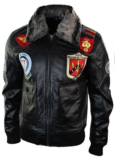 black leather pilot jacket