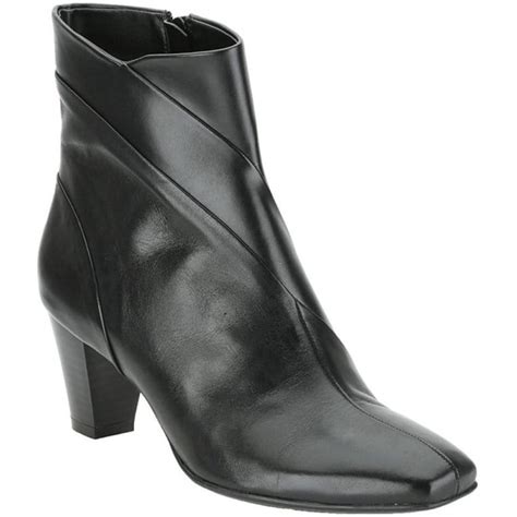 black leather shoe boots for women uk