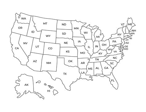 Black Map Of The Us