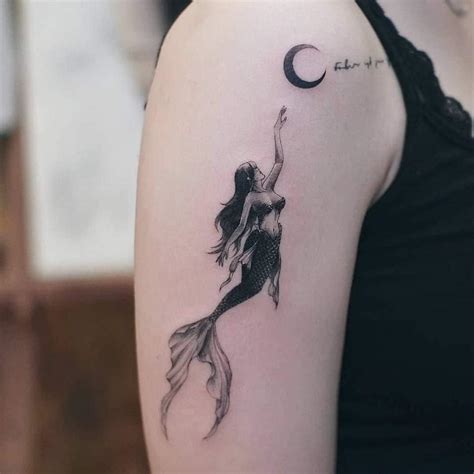 Inspiring Black Mermaid Tattoo Designs 2023