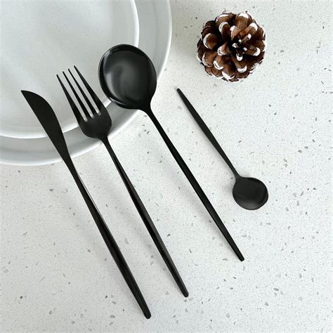 Black Modern Flatware