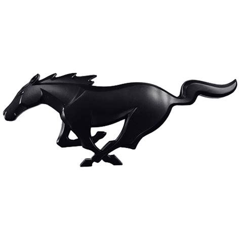 black mustang horse emblem