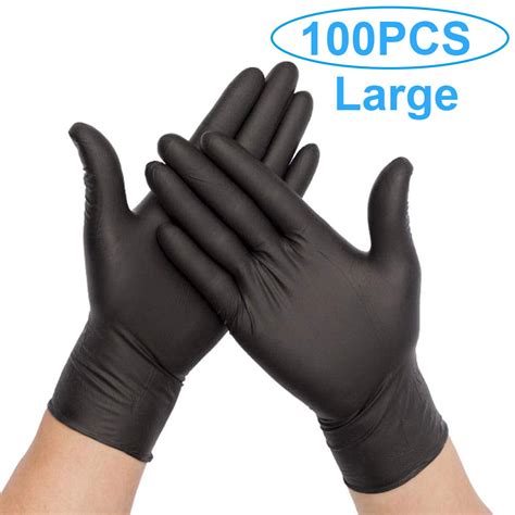 black nitrile gloves reusable