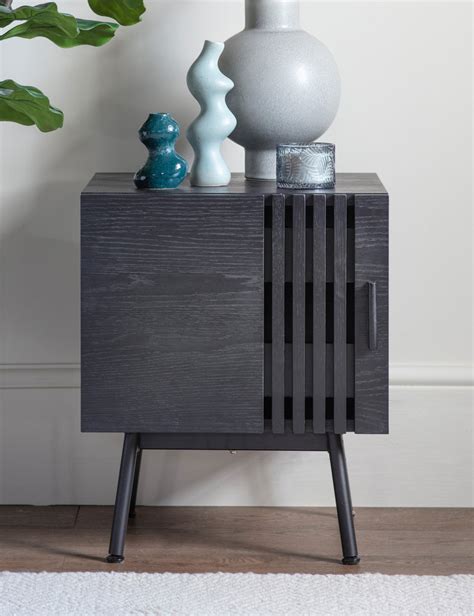 Black Oak Side Table