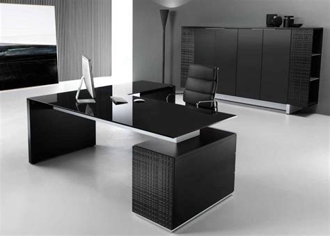 Black Office Table Design