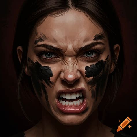 Black Paint On Cheeks