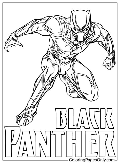 Black Pather Marvel Printable