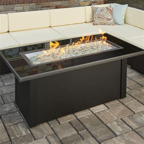 Black Patio Table With Fire Pit