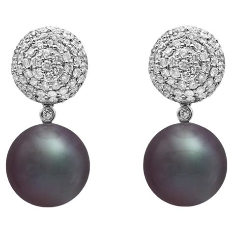 Black Pearl Dangle Earrings