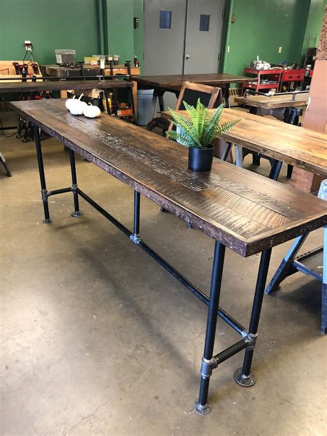 Black Pipe Bar Table Legs