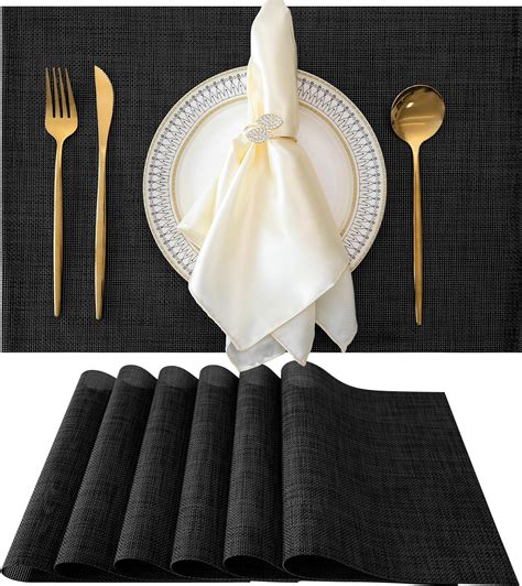 Black Placemats For Dining Table
