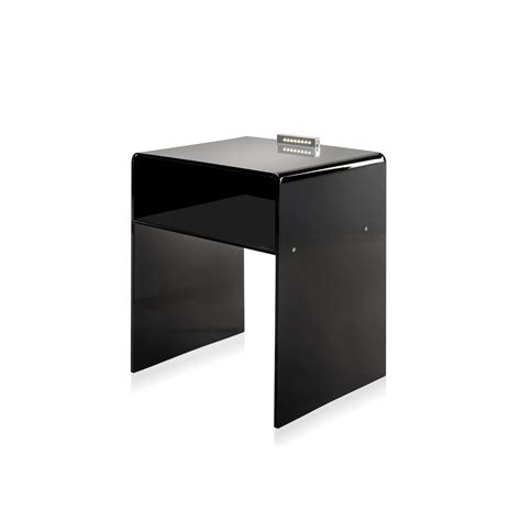 Black Plastic Bedside Table