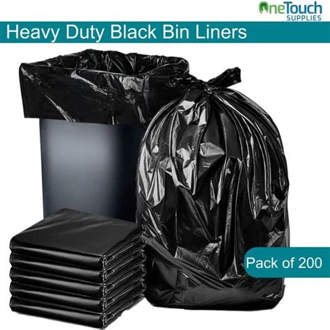 Black Plastic Bin Liners