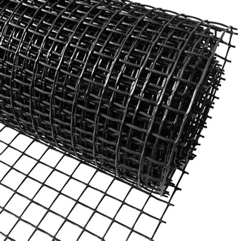 black plastic mesh fencing