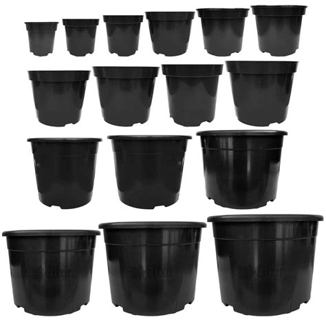 Black Plastic Pots Sizes