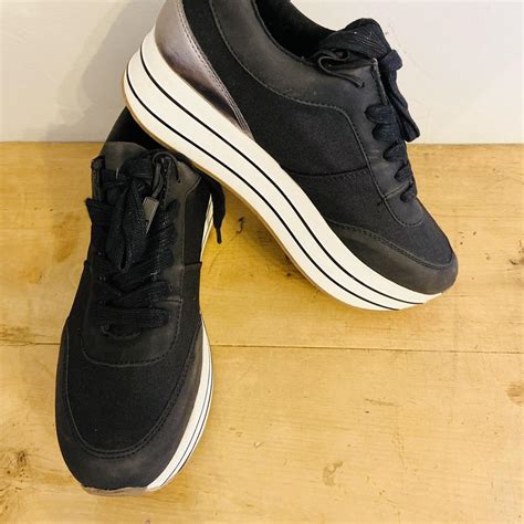 Black Platform Trainers Zara