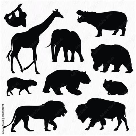 Black Printable Black Shadow Animals