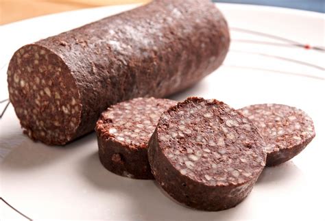 Black pudding on a plate
