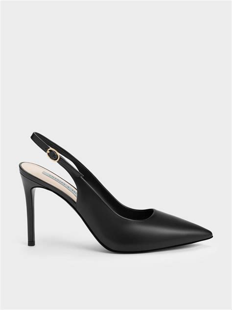 Black Pumps Sling Back