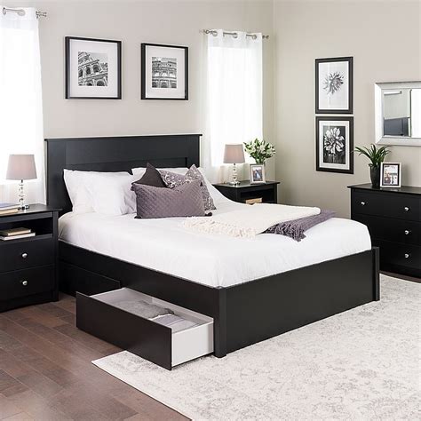 Black Queen Bed Frame Storage