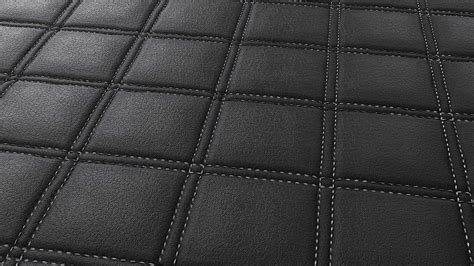 Black Quilted Leather