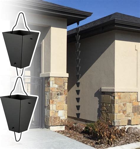 Black Rain Chain Cups