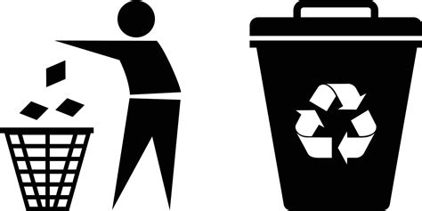 black recycling bin icon