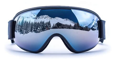 Black Reflective Ski Goggles