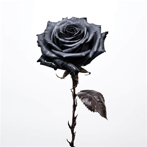 Black Rose White Background