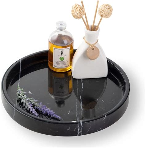 Black Round Vanity Tray