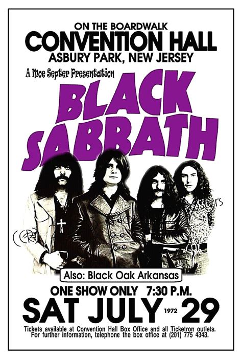 black sabbath concert poster