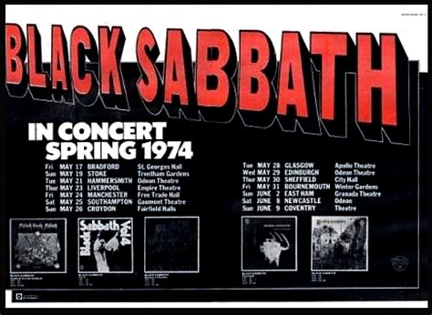 black sabbath tour 1974