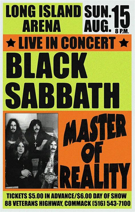 black sabbath tour dates 1971