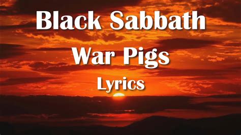 black sabbath war pigs lyrics analysis