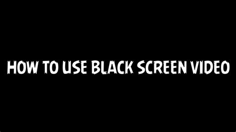 black screen english