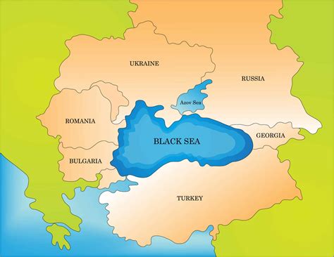 black sea sea labeled on a map