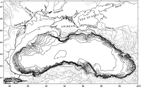 black sea topographic map