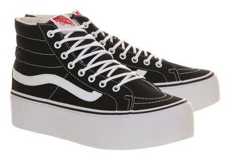 Black Shoes Vans Platform