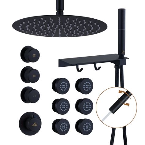 Black Shower Heads From Ceiling
