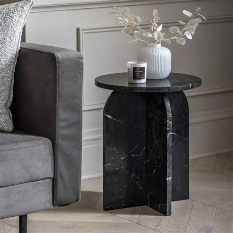 Black Side Table Marble