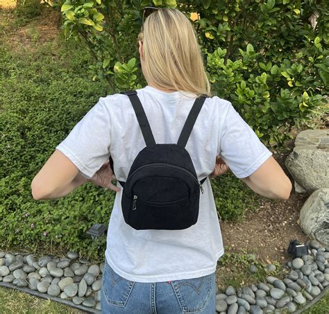 Black Small Backpack Purse