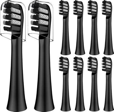 Black Sonic Toothbrush Replacement Heads