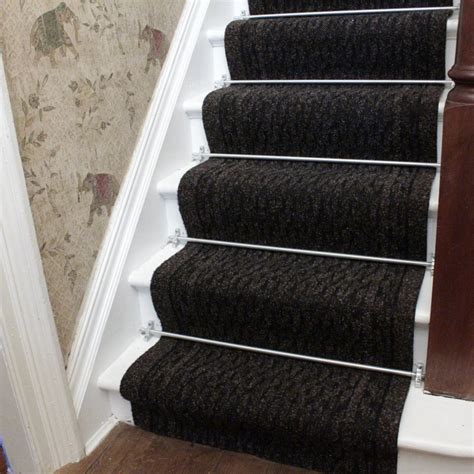 black stair carpet runner