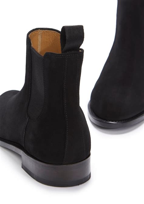 black suede chelsea boots women