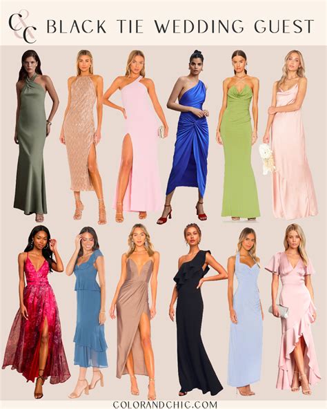 black tie dress code for wedding woman