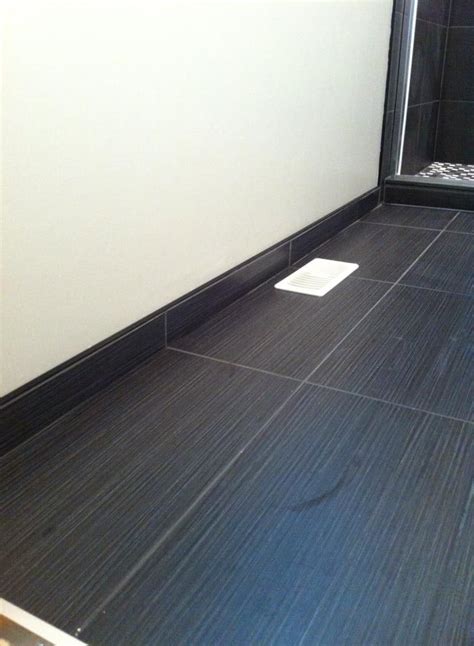 Black Tile Baseboard For Bathroom